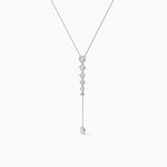 14K Lab Grown Diamond Round Cut Lariat Necklace