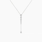 14K Lab Grown Diamond Round Cut Lariat Necklace