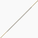 14K Solid Gold Natural Diamond Tennis Bracelet – Dainty & Stackable