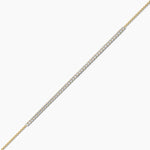 18K Solid Gold Natural Diamond Tennis Bracelet – Dainty & Stackable - View 6 | Riyanika Jewels