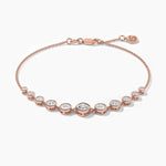 14K Natural Diamond Bezel Bracelet