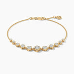 14K Natural Diamond Bezel Bracelet
