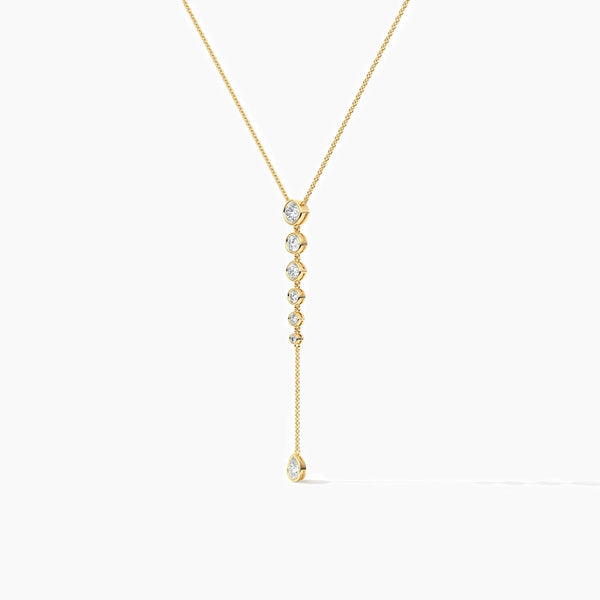 14K Lab Grown Diamond Round Cut Lariat Necklace