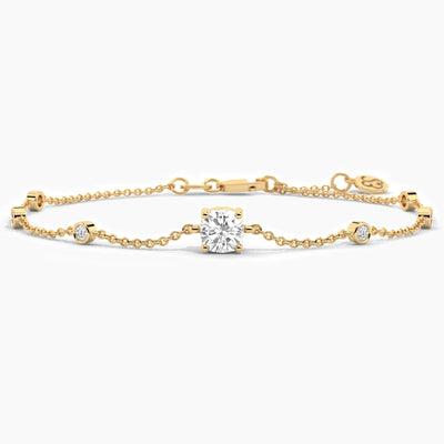 14K Lab Grown Diamond Cushion Cut Bracelet