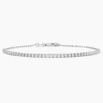 14K Solid Gold Lab Grown Diamond Tennis Bracelet – Dainty & Stackable