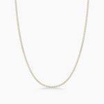 18k Solid Gold Flexible Natural Diamond Tennis Necklace | Choker Necklace