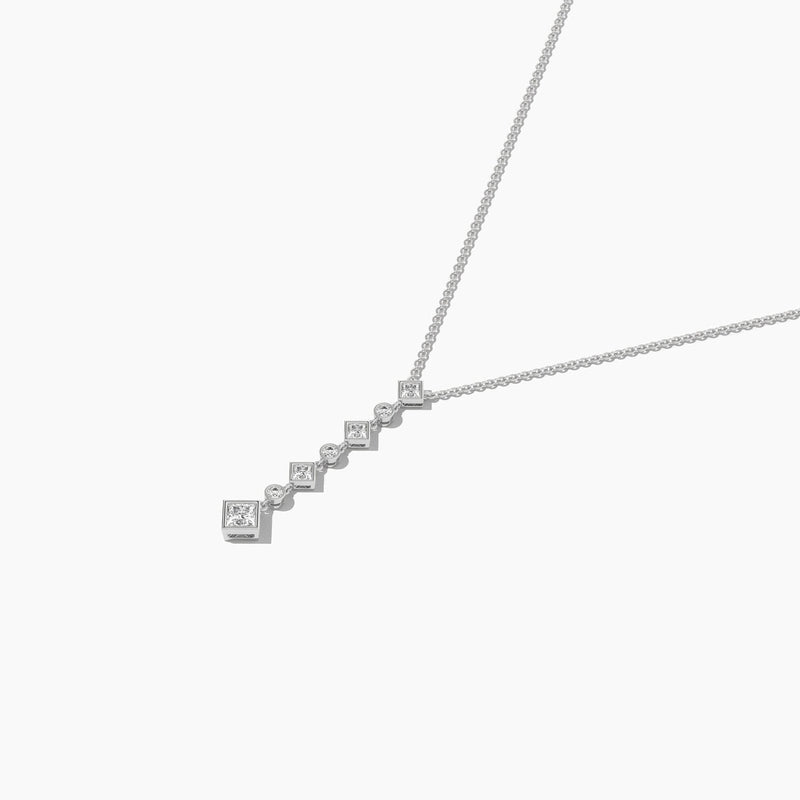 14K Solid Gold Classic Lab Grown Diamond Lariat Necklace
