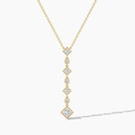 14K Solid Gold Classic Lab Grown Diamond Lariat Necklace