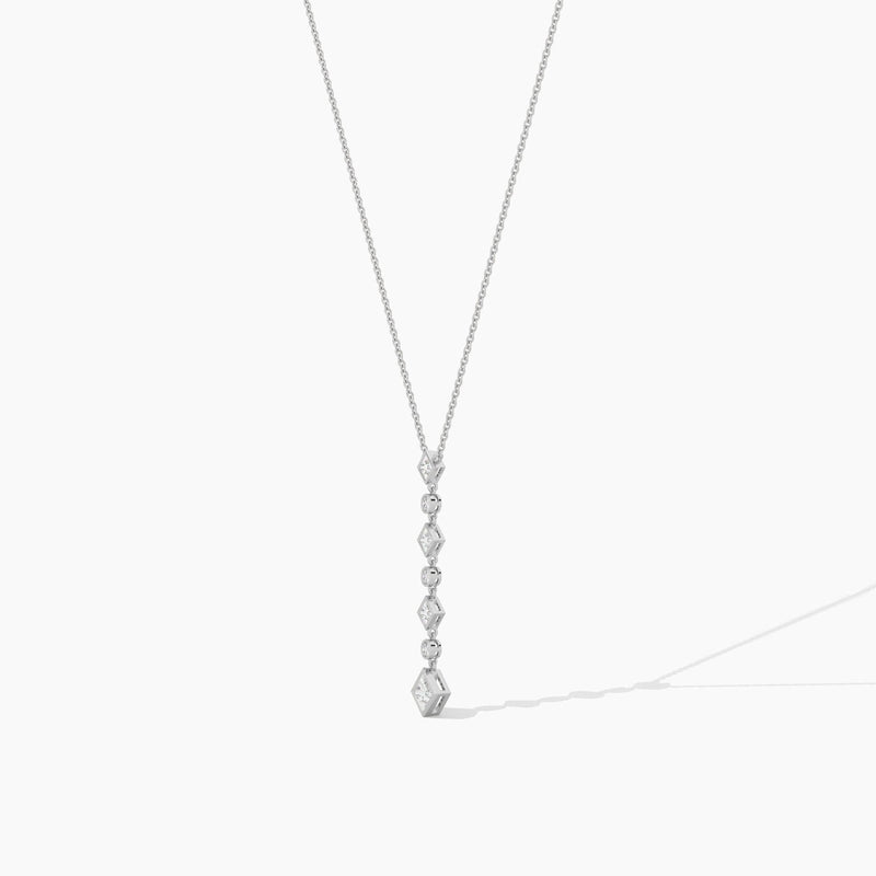 14K Solid Gold Classic Lab Grown Diamond Lariat Necklace