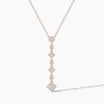 14K Solid Gold Classic Lab Grown Diamond Lariat Necklace