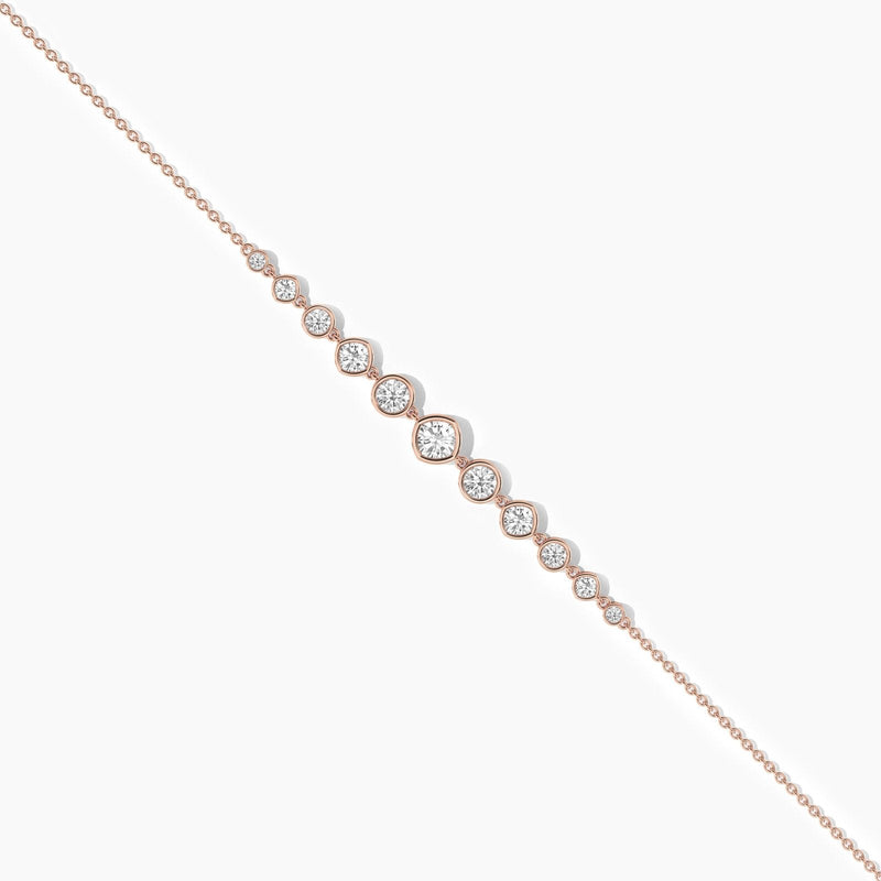 14K Natural Diamond Bezel Bracelet