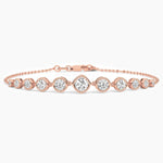 14K Natural Diamond Bezel Bracelet