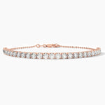 14K Solid Gold 3.00mm Natural Diamond Tennis Bracelet