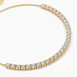18k Solid Gold 3.00mm Lab Grown Diamond Tennis Bracelet - Side View | Riyanika Jewels