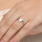14K 1ct Natural Diamond Round Cut Engagement Ring