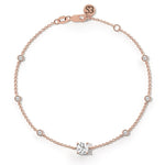 14K Lab Grown Diamond Cushion Cut Bracelet