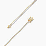 18K Solid Gold Natural Diamond 2.00mm Tennis Bracelet | 4 Prong Wedding Gift for Women - Alternate Angle | Riyanika Jewels
