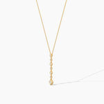 18k Solid Gold Classic Natural Diamond Lariat Necklace - Detail | Riyanika Jewels