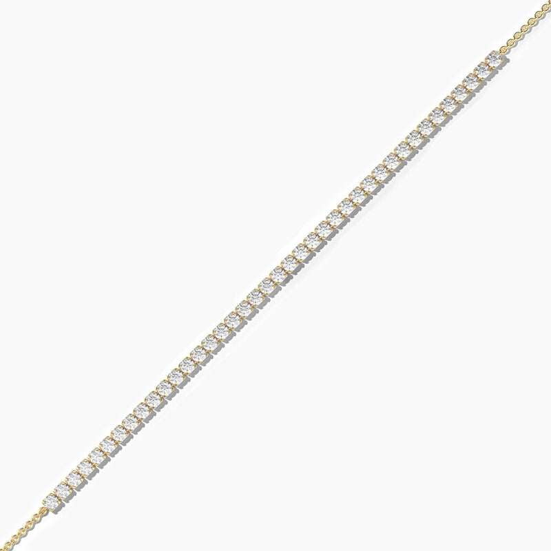 14K Solid Gold 2.50mm Natural Diamond Tennis Bracelet