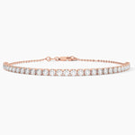 18k Solid Gold 2.50mm Natural Diamond Tennis Bracelet - Detail | Riyanika Jewels
