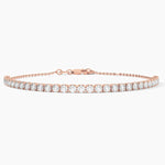 14K Solid Gold 2.50mm Lab Grown Diamond Tennis Bracelet
