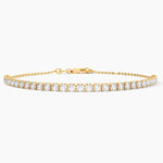 14K Solid Gold 2.50mm Lab Grown Diamond Tennis Bracelet