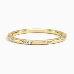 14K Natural Diamond Round Cut Eternity Band
