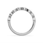 14K Natural Diamond Pear Cut Twisted Half Eternity Band