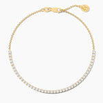 18k Solid Gold 2.00mm Lab Grown Diamond Tennis Bracelet | Stackable Bracelet - Close Up
