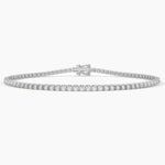 18K Solid Gold Lab Grown Diamond 2.00mm Tennis Bracelet | 4 Prong Wedding Gift for Women - View 8