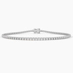 14K Solid Gold Lab Grown Diamond 2.00mm Tennis Bracelet | 4 Prong Wedding Gift for Women