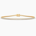 14K Solid Gold Lab Grown Diamond 2.00mm Tennis Bracelet | 4 Prong Wedding Gift for Women