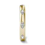14K Natural Diamond Marquise Cut Eternity Band