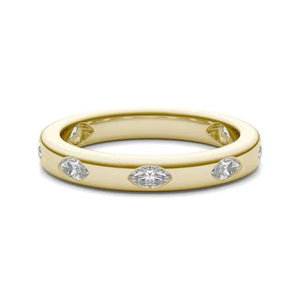 14K Lab Grown Diamond Marquise Cut Eternity Band