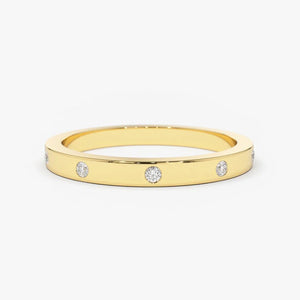 14K Lab Grown Diamond Round Cut Eternity Band