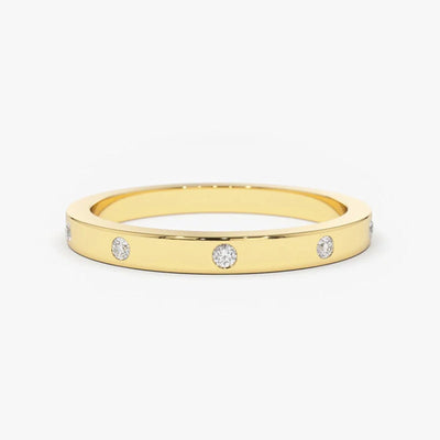14K Lab Grown Diamond Round Cut Eternity Band