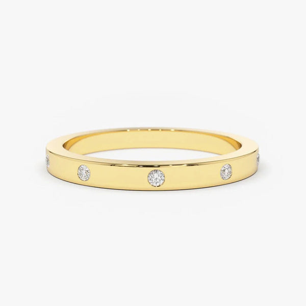 14K Lab Grown Diamond Round Cut Eternity Band