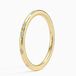 18K Solid Gold Lab Grown Diamond Round Cut Prong Set Eternity Band - Detail | Riyanika Jewels