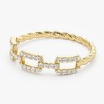 14K 0.38ct Lab Grown Diamond Twisted Engagement Ring