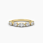 14K Natural Diamond Oval Cut Eternity Wedding Band