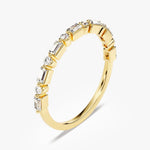 14K Lab Grown Diamond Round Cut Half Eternity Ring