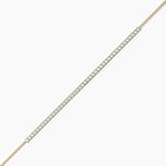 18k Solid Gold 2.00mm Lab Grown Diamond Tennis Bracelet | Stackable Bracelet - Detail