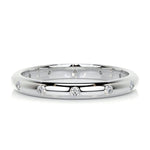 18K Solid Gold Natural Diamond Round Cut Flush Set Full Eternity Band