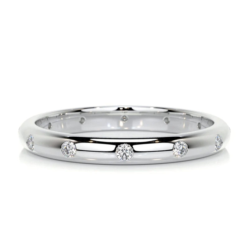 18K Lab Grown Diamond Round Cut Eternity Band