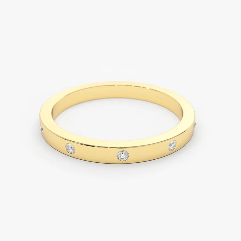 14K Lab Grown Diamond Round Cut Eternity Band