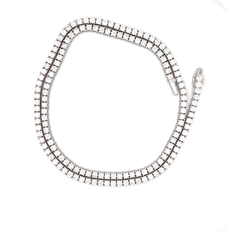 18K Solid Gold Lab Grown Diamond Tennis Necklace - View 7 | Riyanika Jewels