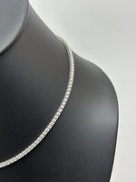 14K 5ct Natural Diamond Tennis Necklace
