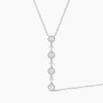 18k Solid Gold Lab Grown Diamond Statement Necklace For Women | Bridal Wedding Necklace - View 6