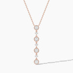 14K Solid Gold Lab Grown Diamond Statement Necklace For Women | Bridal Wedding Necklace