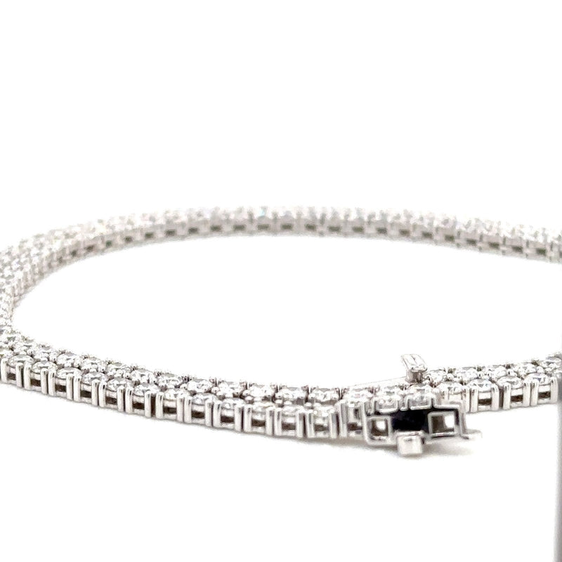 14K 5ct Natural Diamond Tennis Necklace